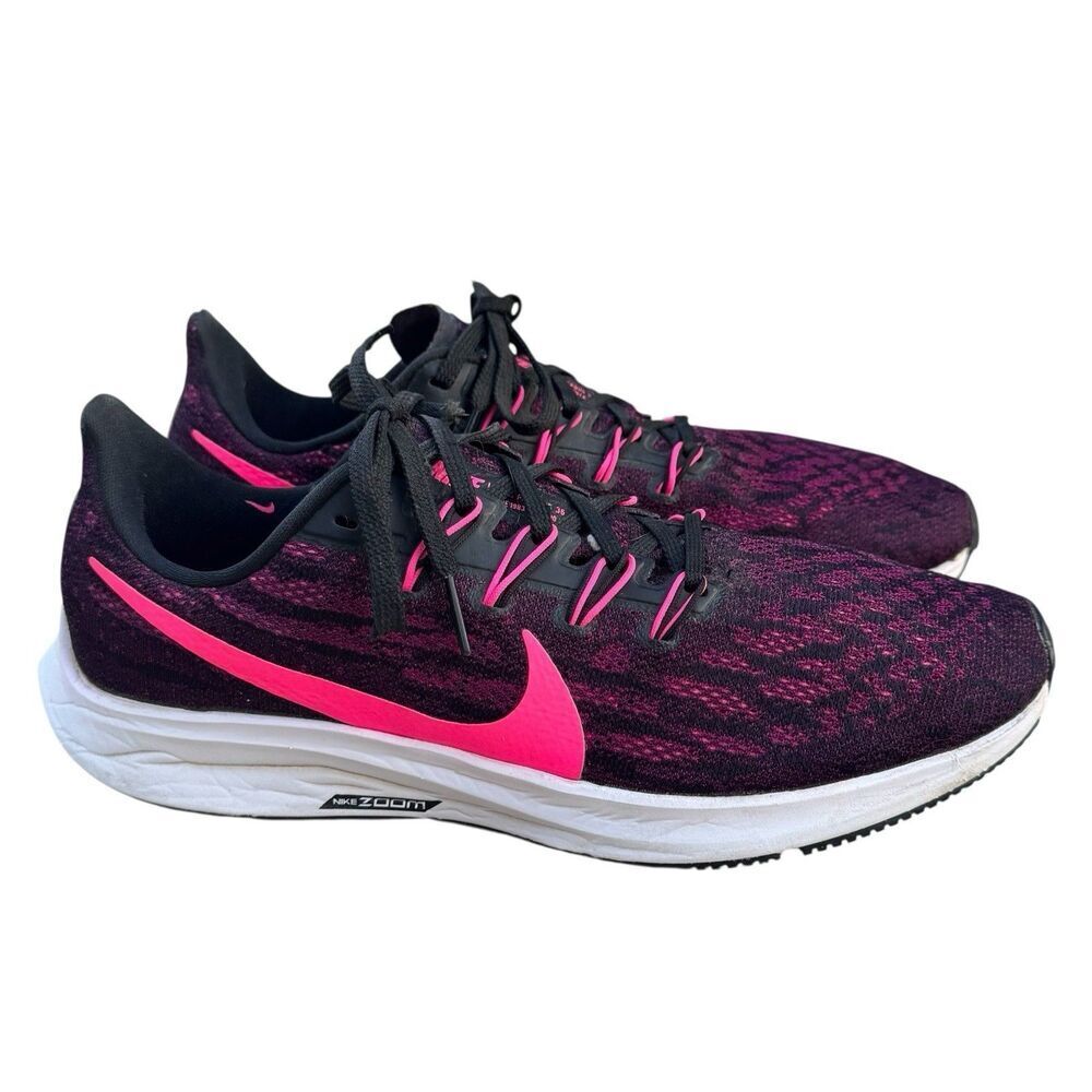 Nike Air Zoom Pegasus 36 Running Shoes Women's 9.5 Black Pink Blast AQ2210-002